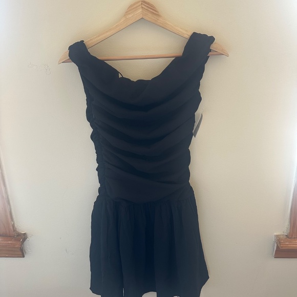 Off-The-Shoulder Ruched Mini Dress - Picture 8 of 10